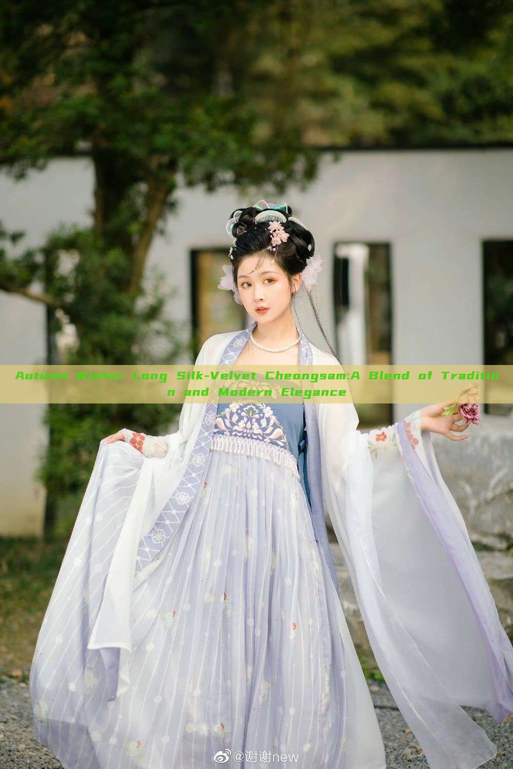 Autumn Winter Long Silk-Velvet Cheongsam:A Blend of Tradition and Modern Elegance
