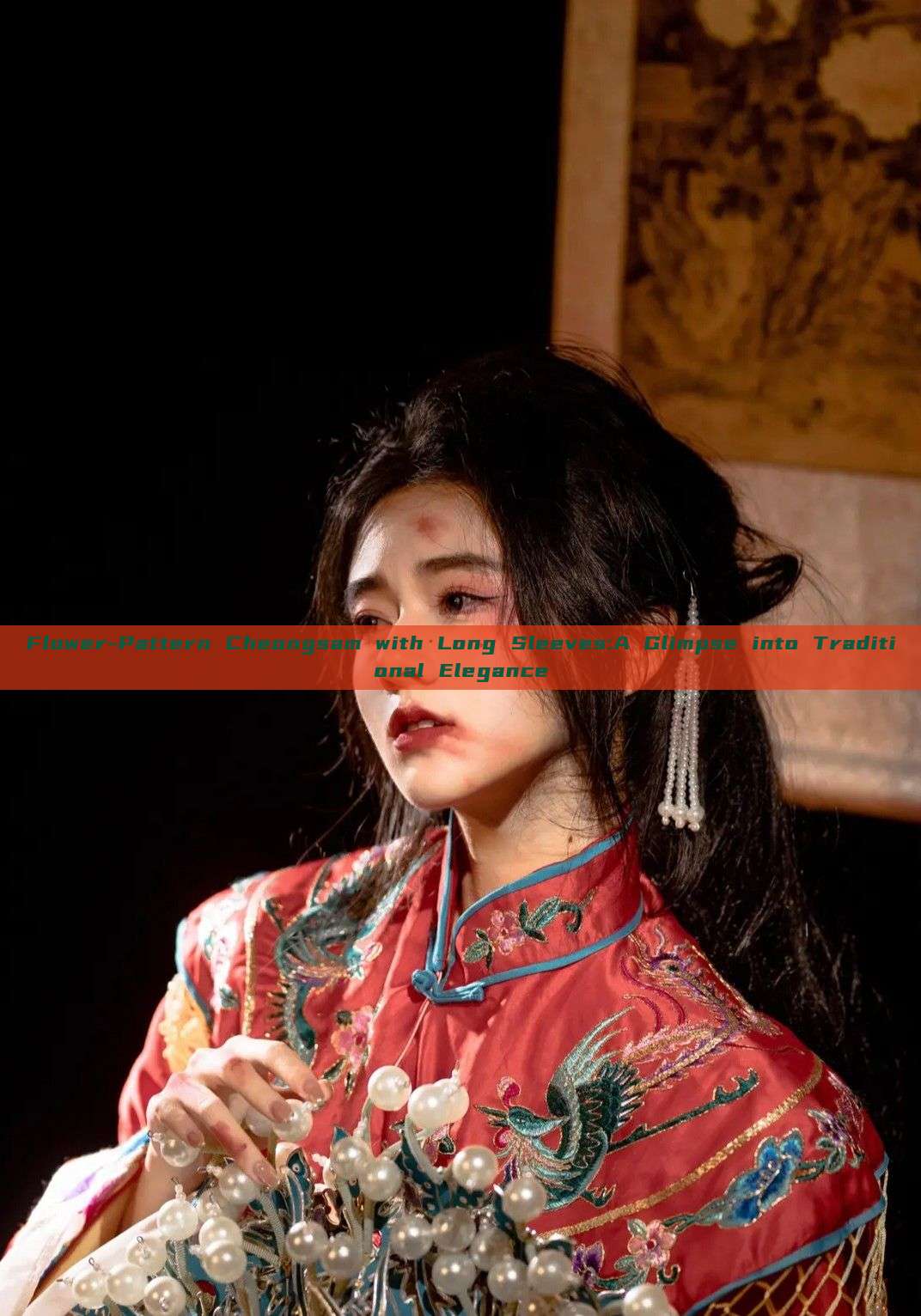 Flower-Pattern Cheongsam with Long Sleeves:A Glimpse into Traditional Elegance Flower-Pattern Cheongsam with Long Sleeves:A Glimpse into Traditional Elegance