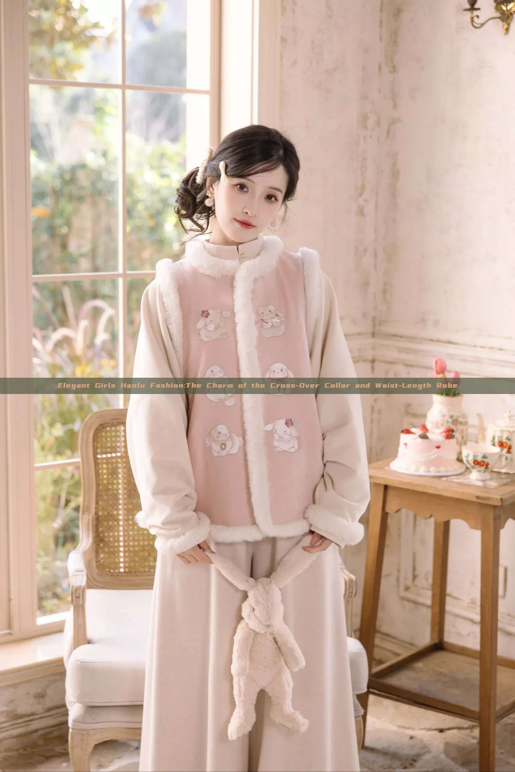 Elegant Girls Hanfu Fashion:The Charm of the Cross-Over Collar and Waist-Length Robe