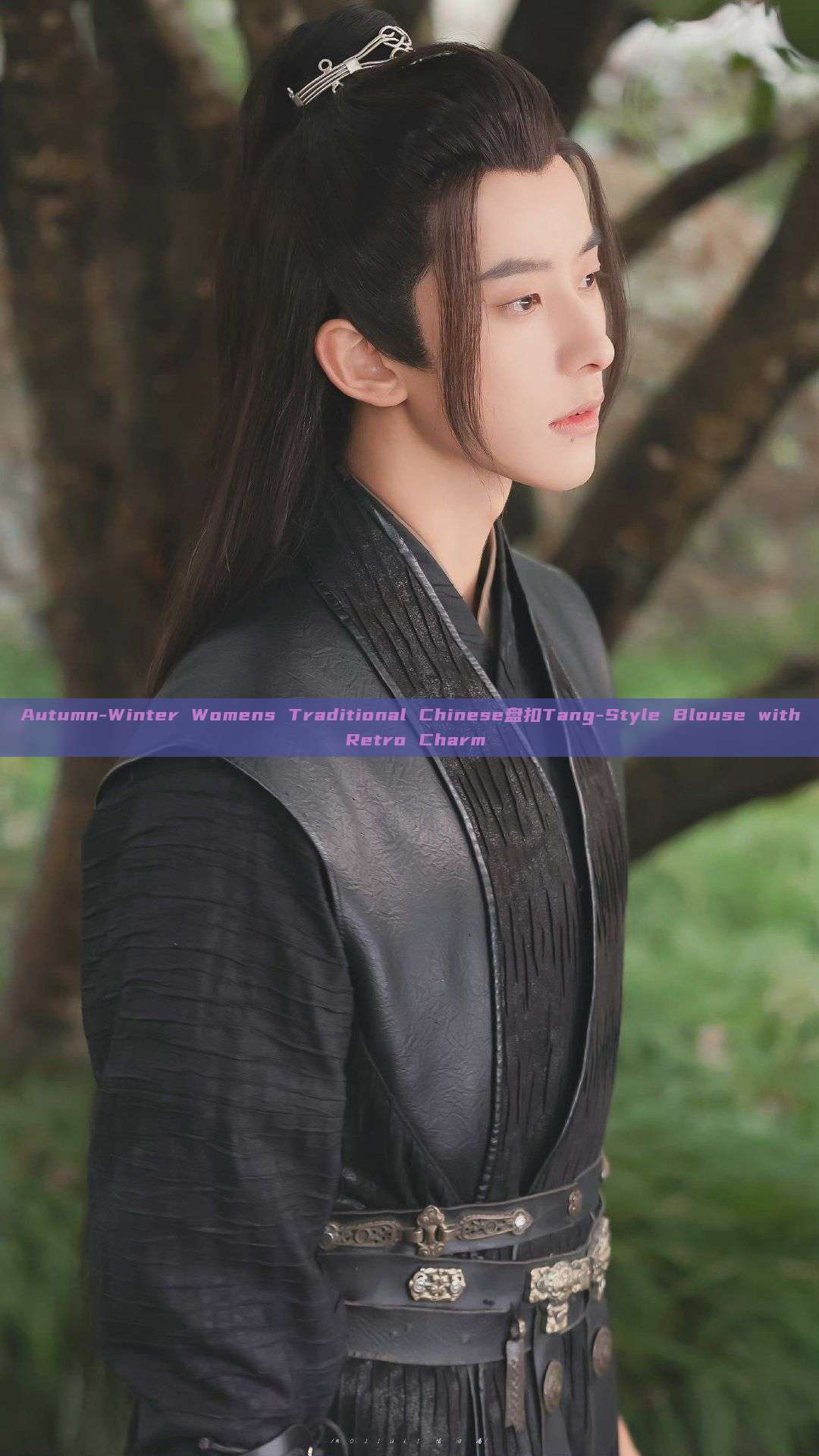 Autumn-Winter Womens Traditional Chinese盘扣Tang-Style Blouse with Retro Charm