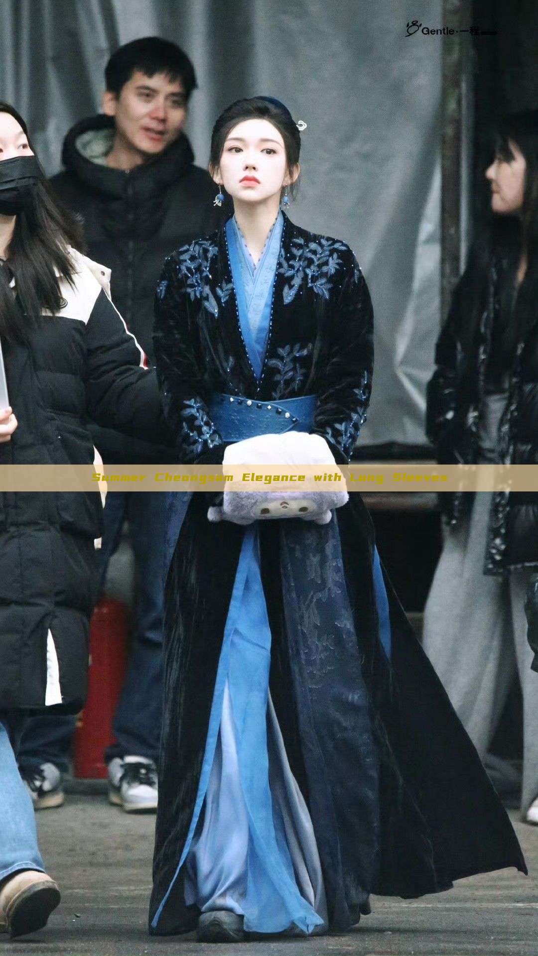 Summer Cheongsam Elegance with Long Sleeves