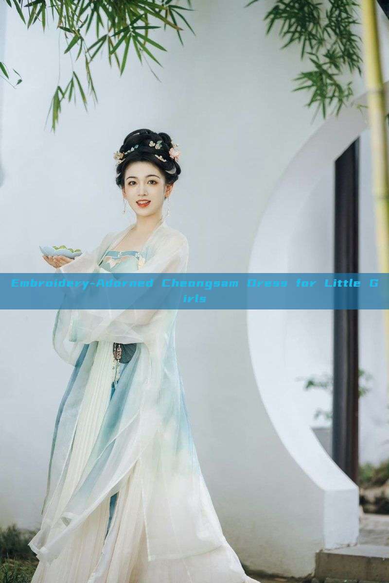 Embroidery-Adorned Cheongsam Dress for Little Girls