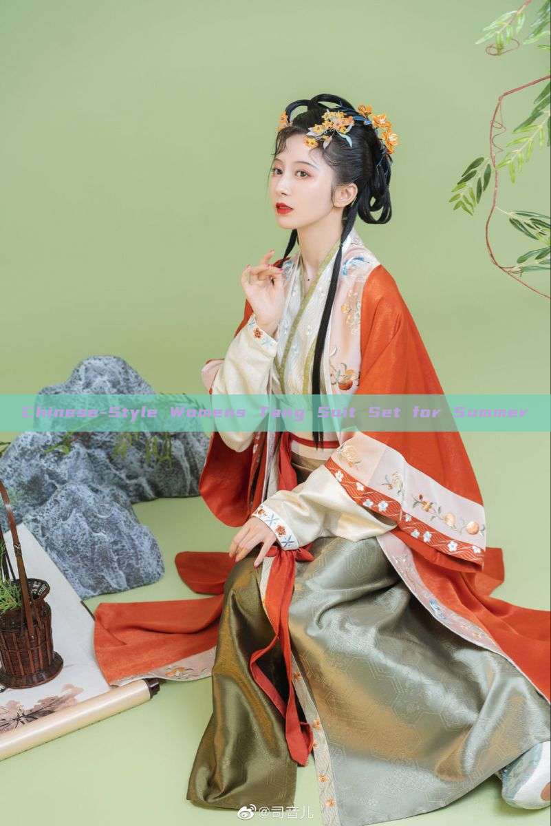 Chinese-Style Womens Tang Suit Set for Summer Chinese-Style Womens Tang Suit Set for Summer
