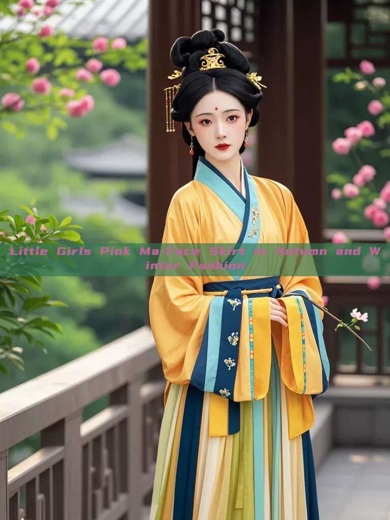 Little Girls Pink Ma-Face Skirt in Autumn and Winter Fashion