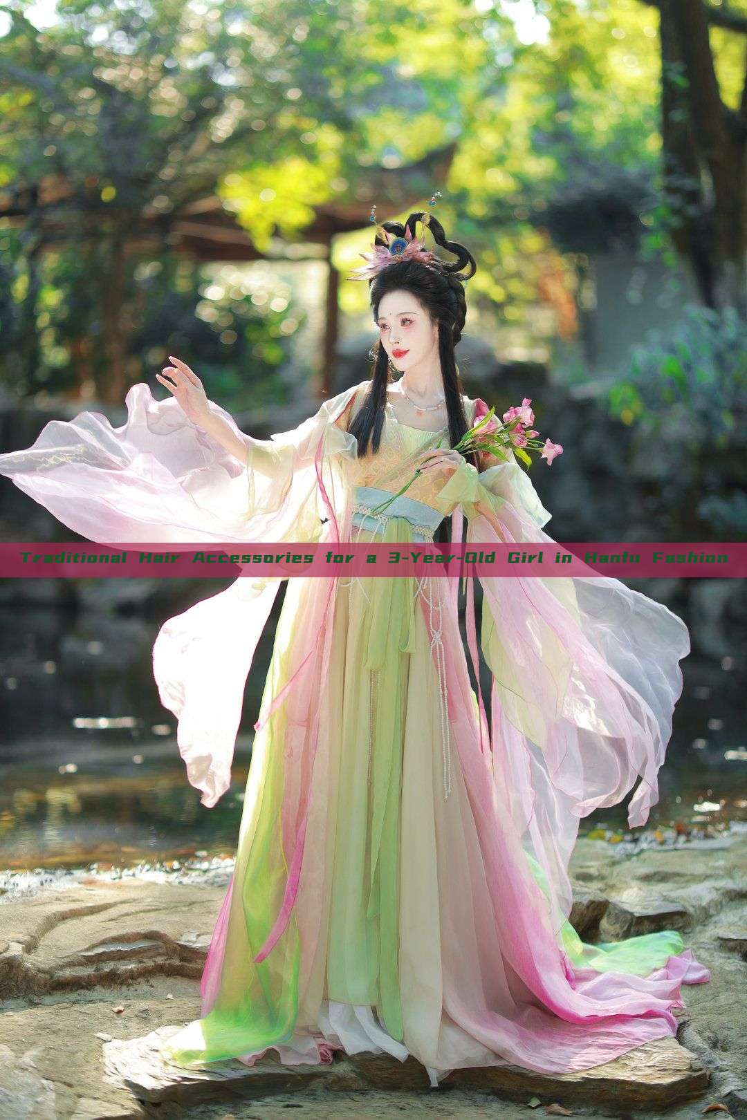 Traditional Hair Accessories for a 3-Year-Old Girl in Hanfu Fashion Traditional Hair Accessories for a 3-Year-Old Girl in Hanfu Fashion