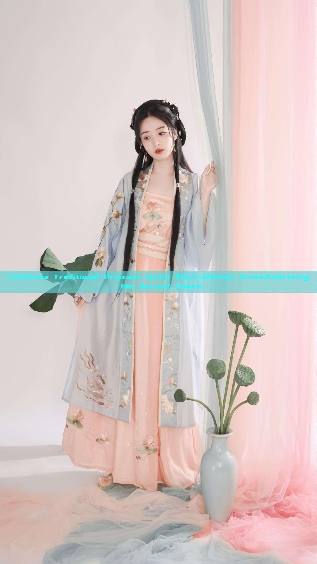 Childrens Traditional Princess Hanfu Short-sleeved Dress:Embracing the Ancient Charm