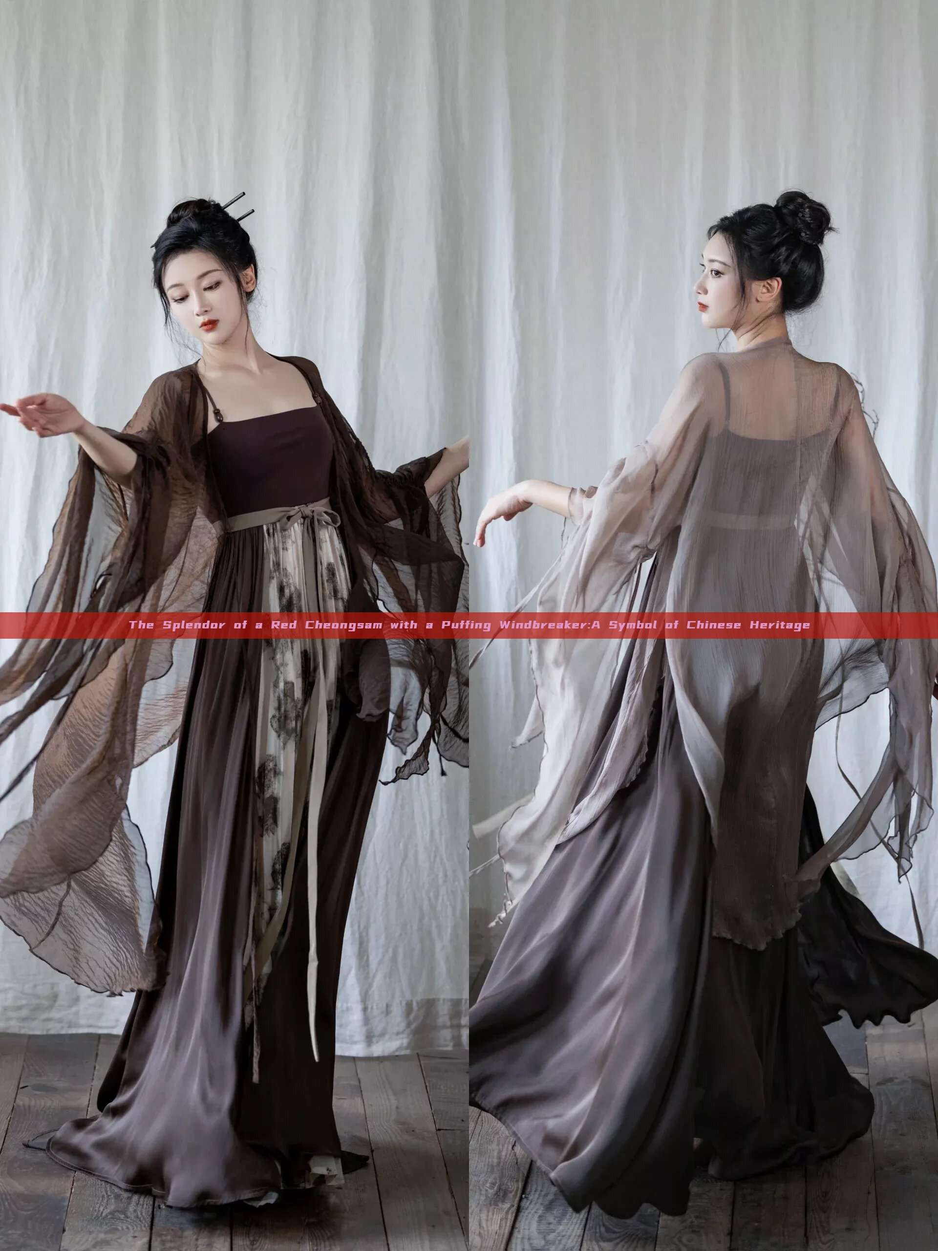 The Splendor of a Red Cheongsam with a Puffing Windbreaker:A Symbol of Chinese Heritage The Splendor of a Red Cheongsam with a Puffing Windbreaker:A Symbol of Chinese Heritage