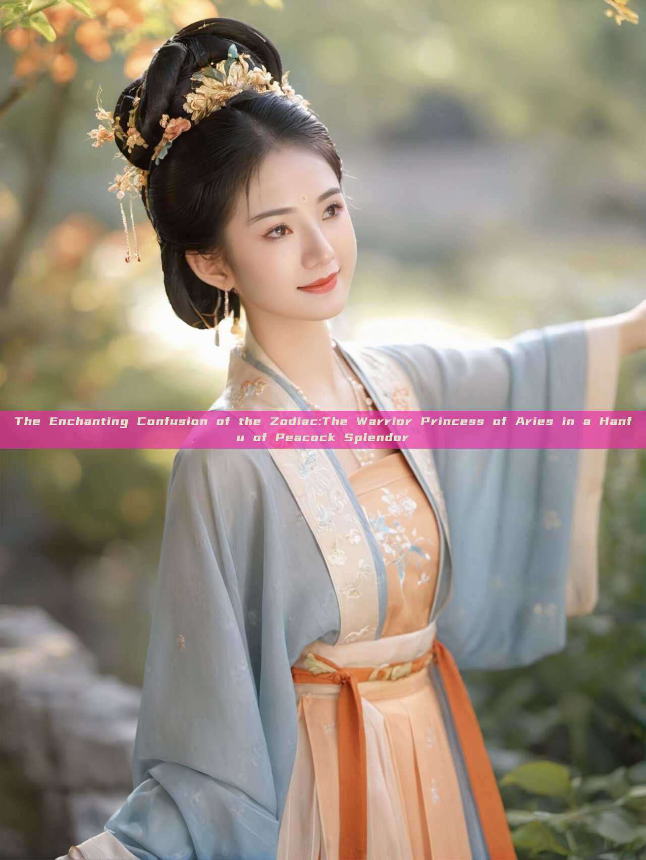 The Enchanting Confusion of the Zodiac:The Warrior Princess of Aries in a Hanfu of Peacock Splendor