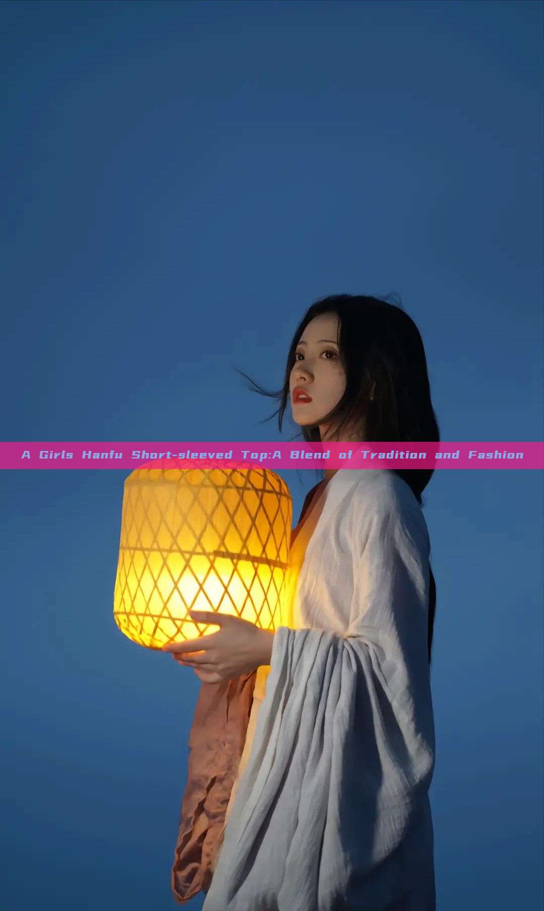 A Girls Hanfu Short-sleeved Top:A Blend of Tradition and Fashion A Girls Hanfu Short-sleeved Top:A Blend of Tradition and Fashion