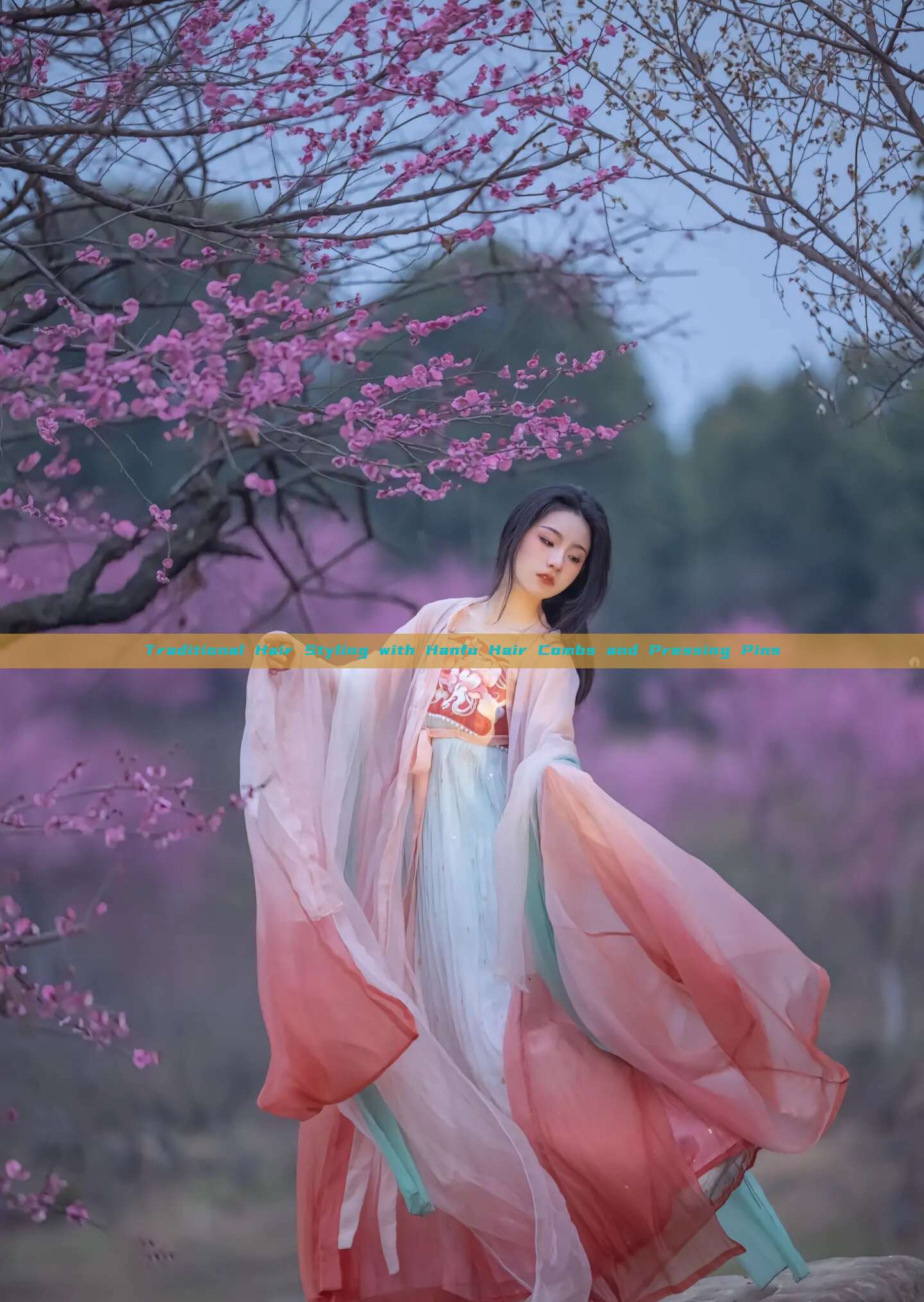 Traditional Hair Styling with Hanfu Hair Combs and Pressing Pins Traditional Hair Styling with Hanfu Hair Combs and Pressing Pins