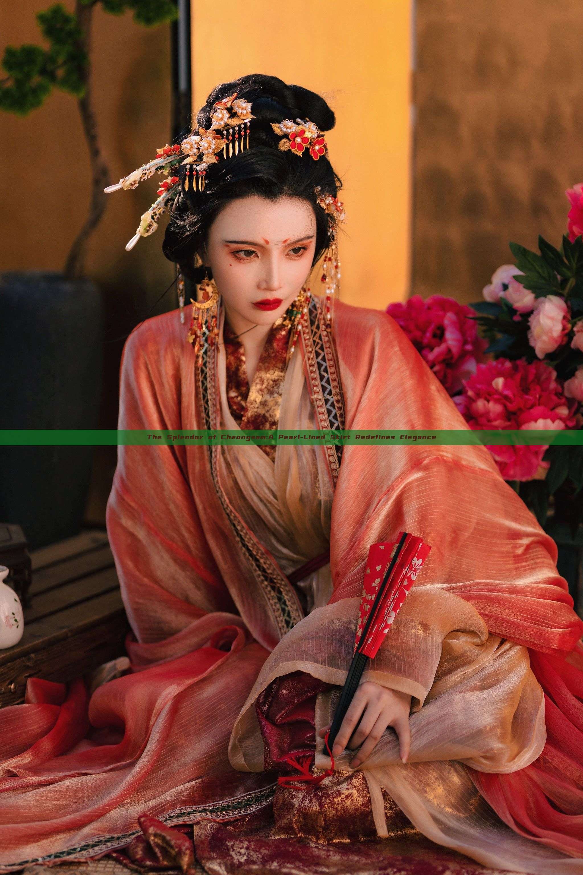 The Splendor of Cheongsam:A Pearl-Lined Skirt Redefines Elegance
