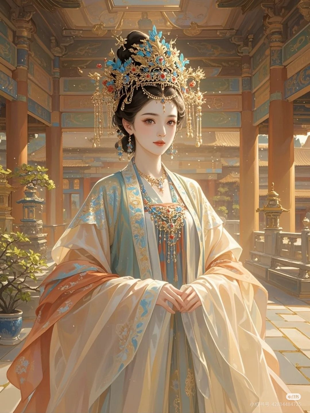 The Charm of Long-Style Cheongsam with Little Flower Prints