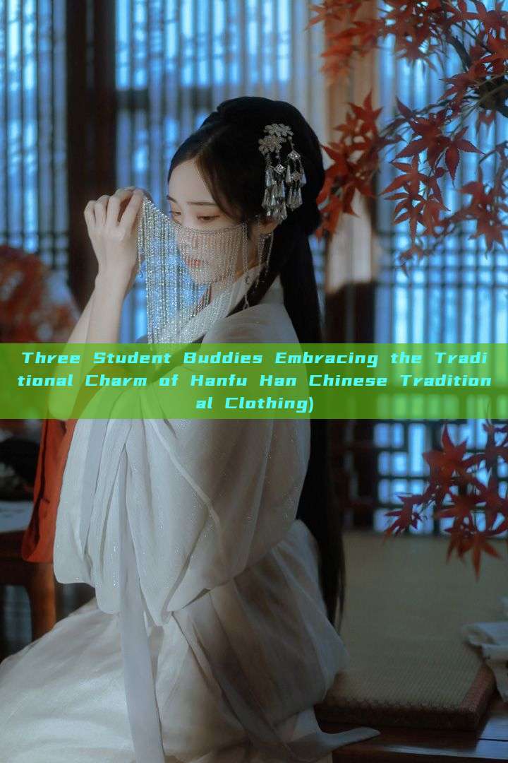 Three Student Buddies Embracing the Traditional Charm of Hanfu Han Chinese Traditional Clothing)
