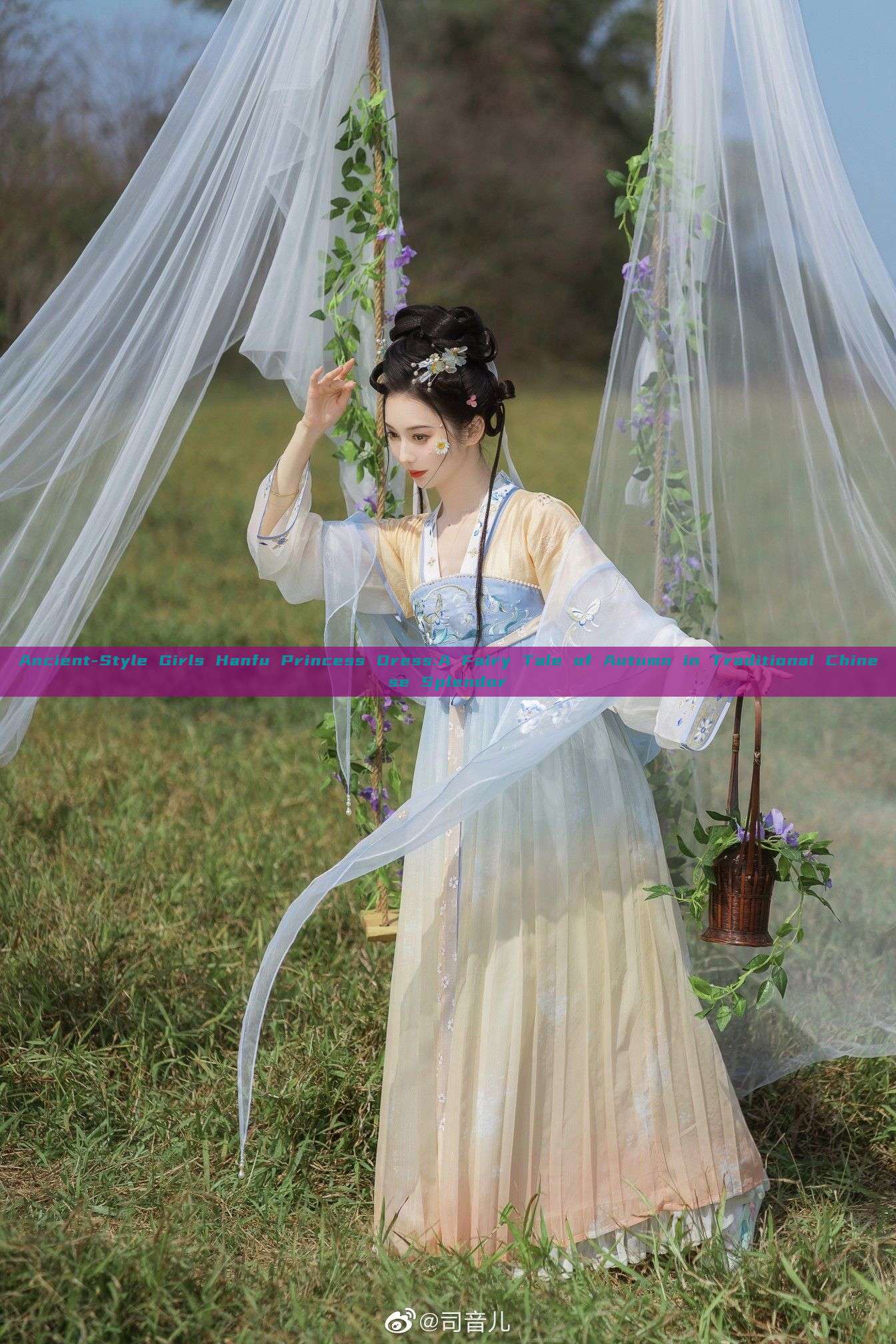 Ancient-Style Girls Hanfu Princess Dress:A Fairy Tale of Autumn in Traditional Chinese Splendor Ancient-Style Girls Hanfu Princess Dress:A Fairy Tale of Autumn in Traditional Chinese Splendor