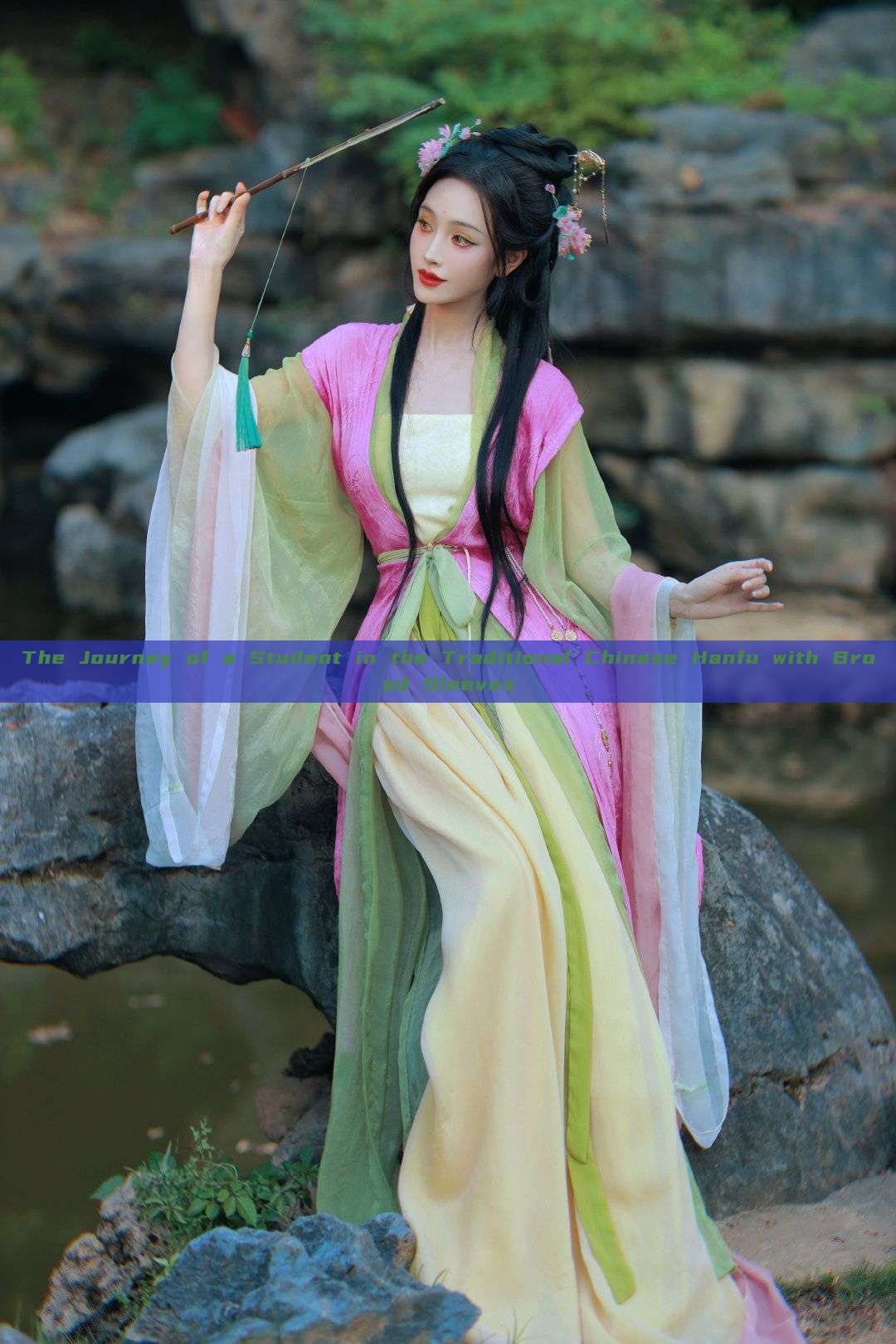 The Journey of a Student in the Traditional Chinese Hanfu with Broad Sleeves The Journey of a Student in the Traditional Chinese Hanfu with Broad Sleeves
