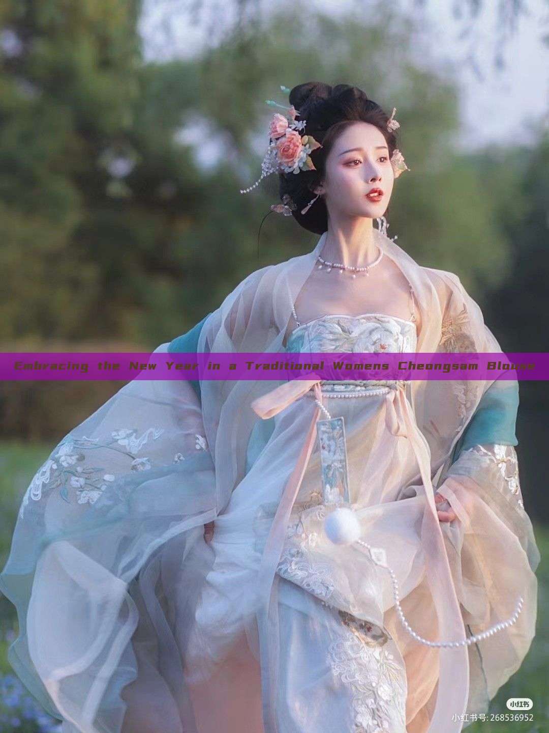 Embracing the New Year in a Traditional Womens Cheongsam Blouse Embracing the New Year in a Traditional Womens Cheongsam Blouse