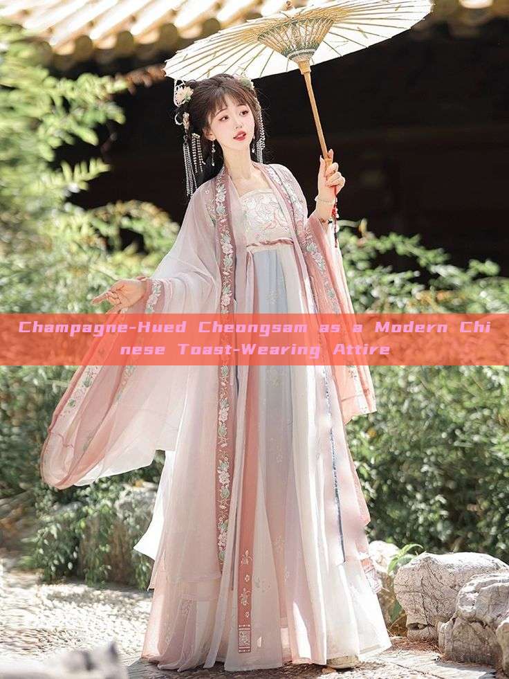 Champagne-Hued Cheongsam as a Modern Chinese Toast-Wearing Attire