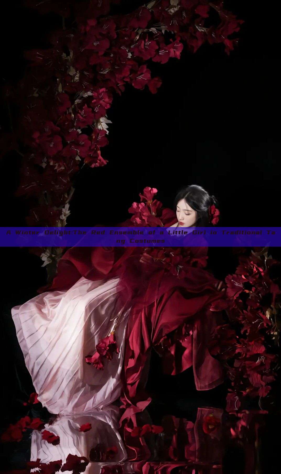 A Winter Delight:The Red Ensemble of a Little Girl in Traditional Tang Costumes A Winter Delight:The Red Ensemble of a Little Girl in Traditional Tang Costumes