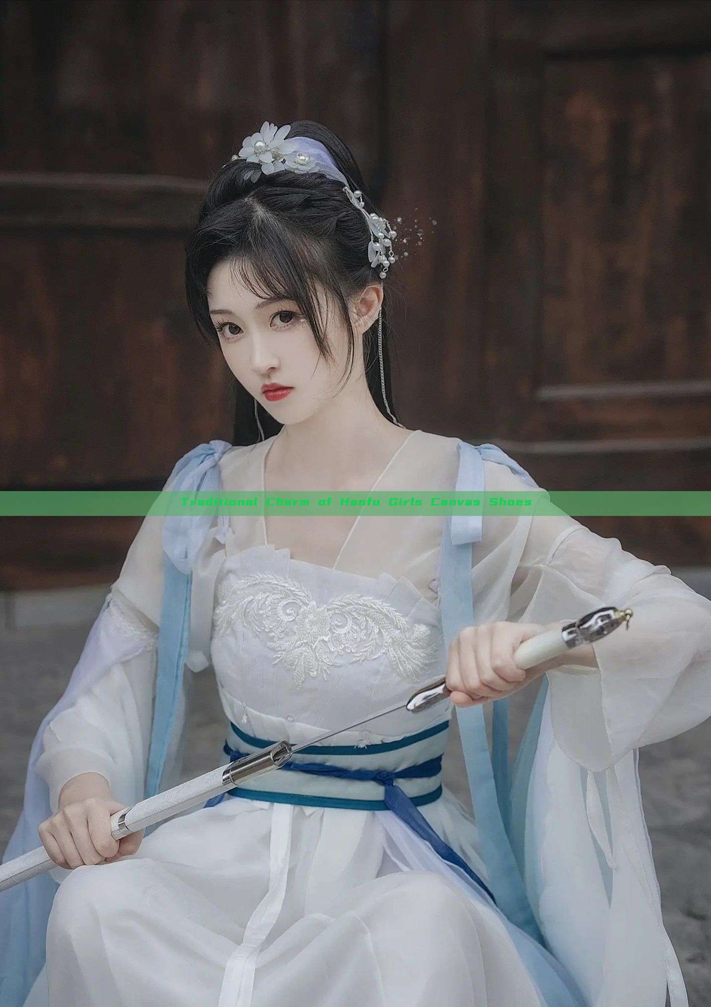 Traditional Charm of Hanfu Girls Canvas Shoes