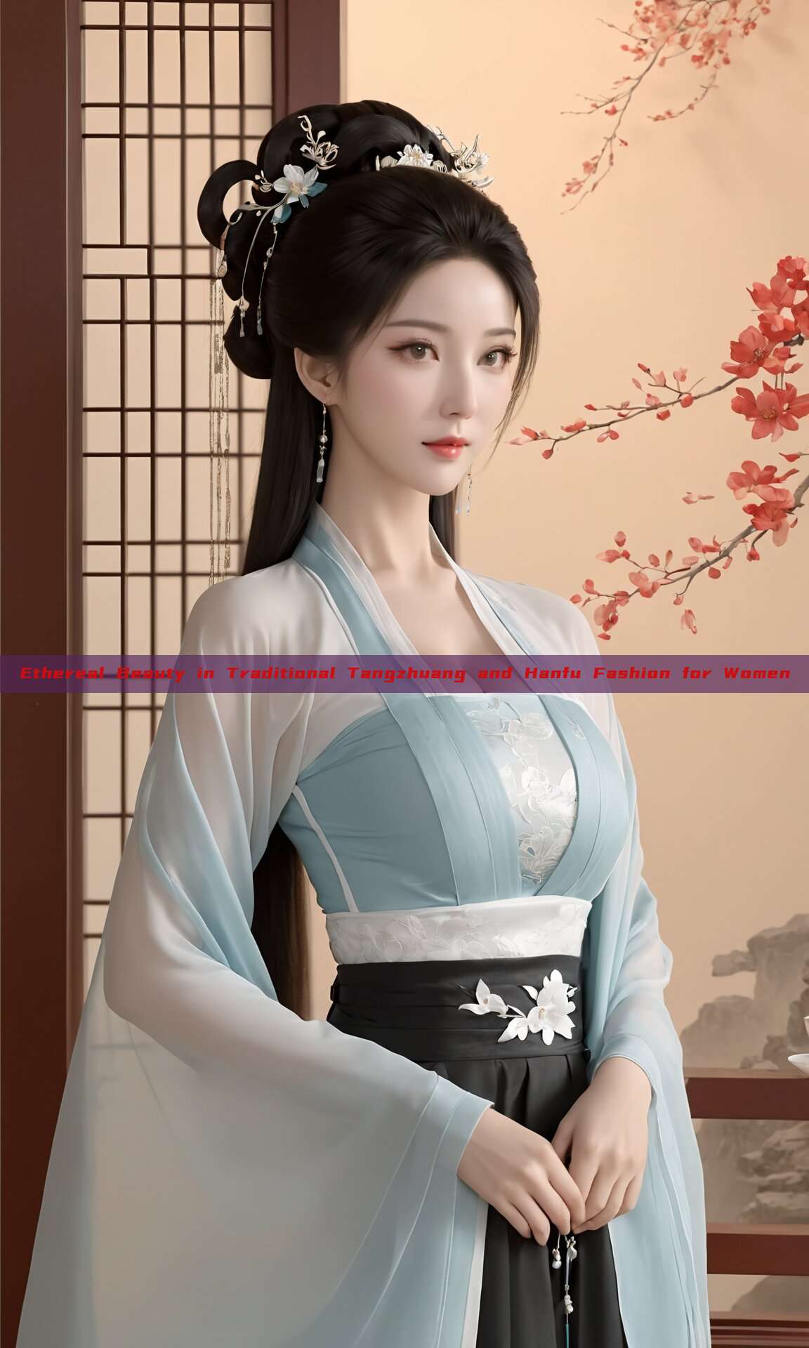 Ethereal Beauty in Traditional Tangzhuang and Hanfu Fashion for Women