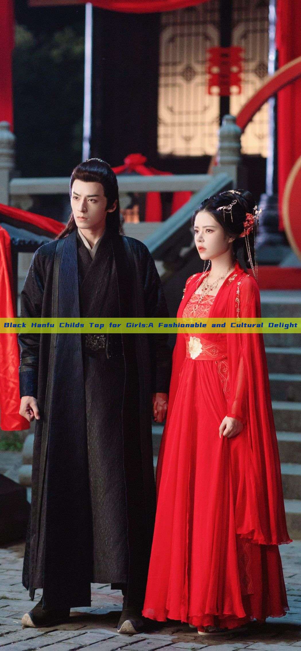 Black Hanfu Childs Top for Girls:A Fashionable and Cultural Delight