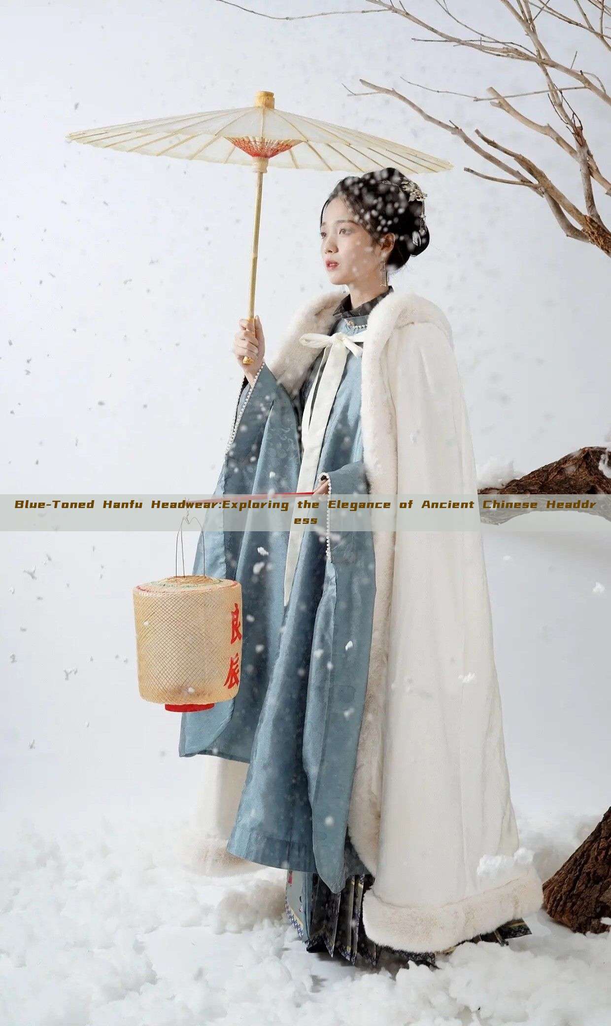 Blue-Toned Hanfu Headwear:Exploring the Elegance of Ancient Chinese Headdress