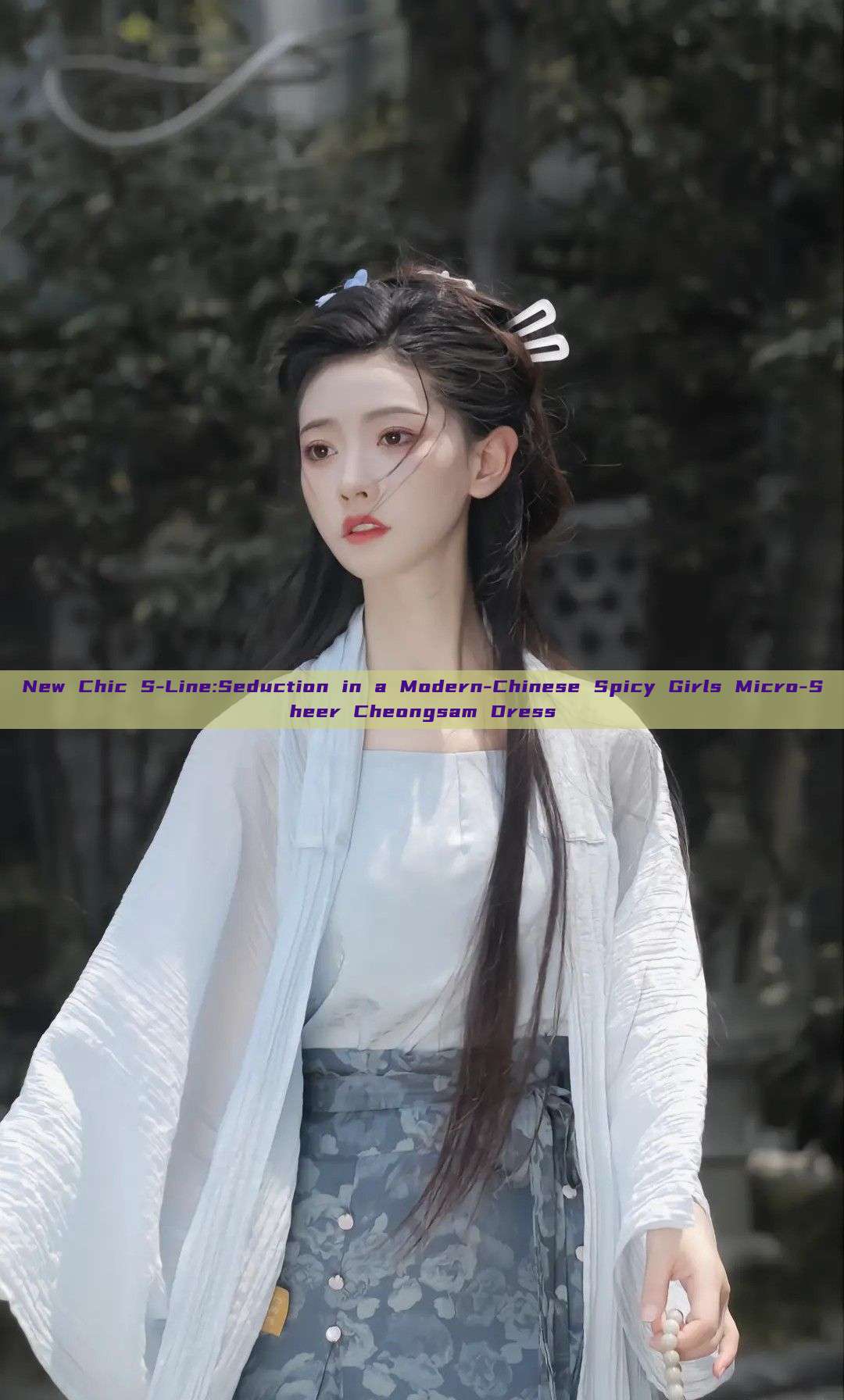 New Chic S-Line:Seduction in a Modern-Chinese Spicy Girls Micro-Sheer Cheongsam Dress New Chic S-Line:Seduction in a Modern-Chinese Spicy Girls Micro-Sheer Cheongsam Dress