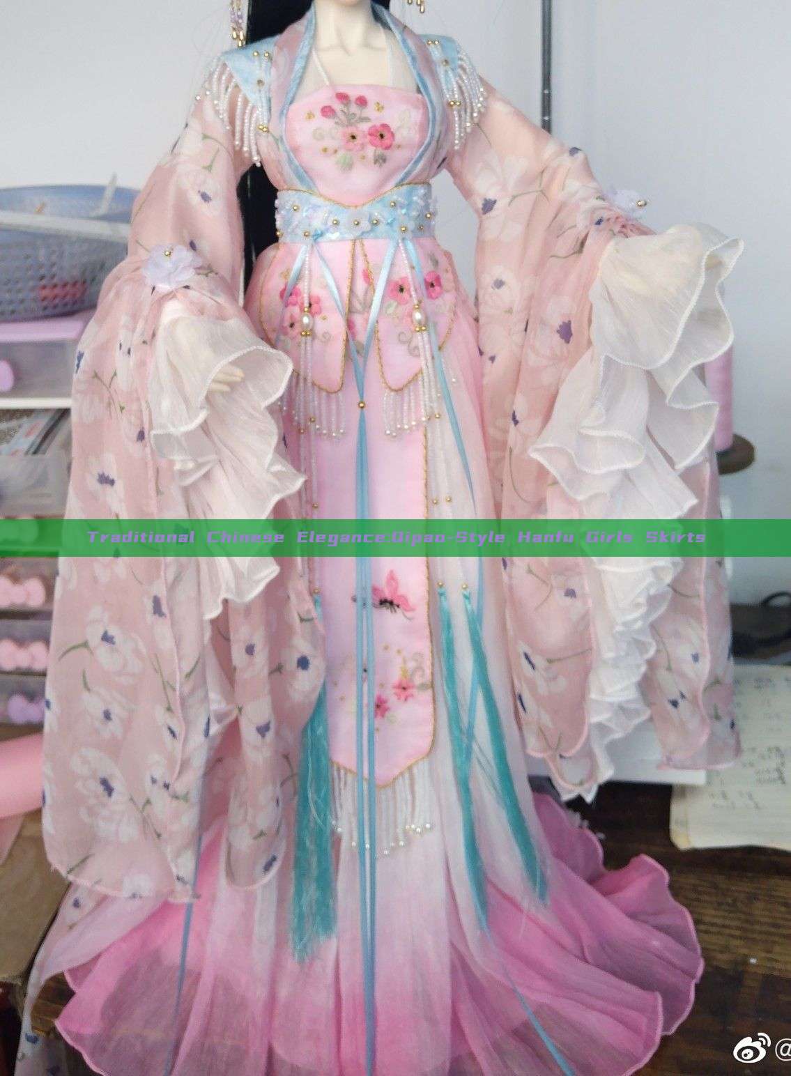 Traditional Chinese Elegance:Qipao-Style Hanfu Girls Skirts