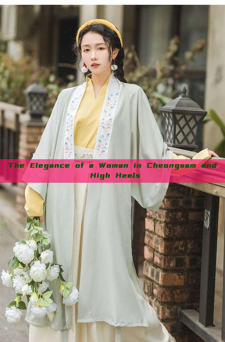 The Elegance of a Woman in Cheongsam and High Heels