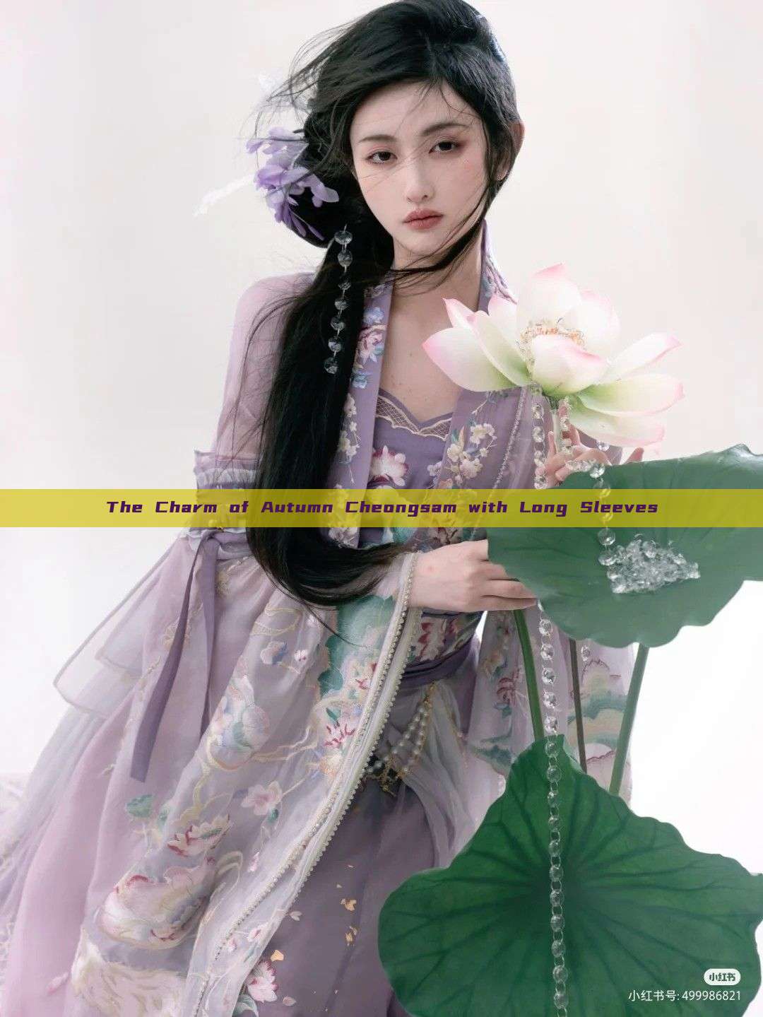 The Charm of Autumn Cheongsam with Long Sleeves