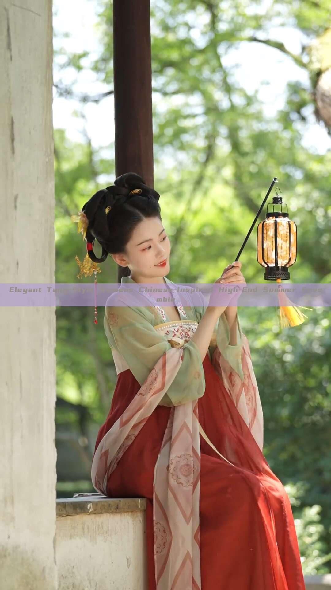 Elegant Tang-Style Womens Chinese-Inspired High-End Summer Ensemble Elegant Tang-Style Womens Chinese-Inspired High-End Summer Ensemble