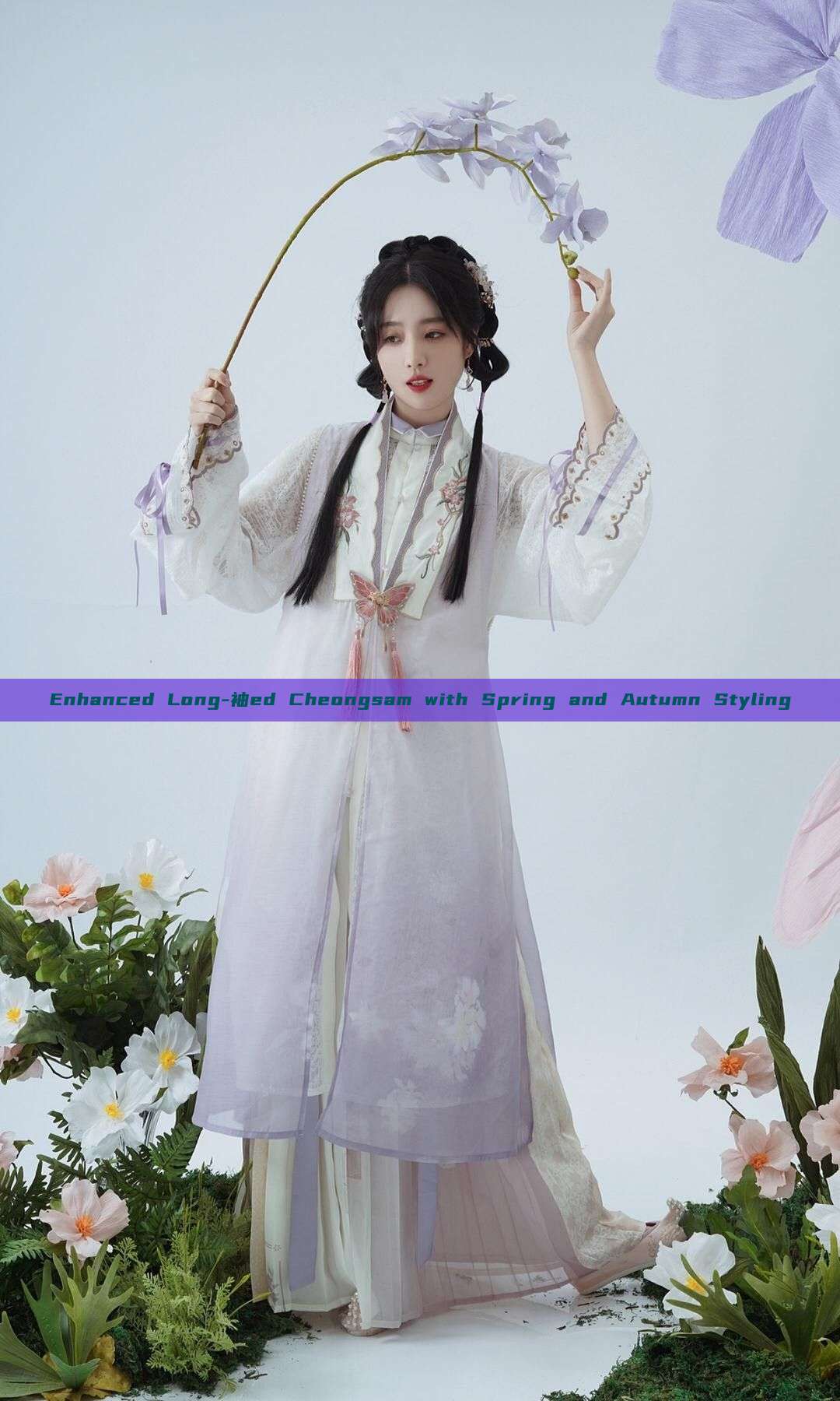 Enhanced Long-袖ed Cheongsam with Spring and Autumn Styling Enhanced Long-袖ed Cheongsam with Spring and Autumn Styling