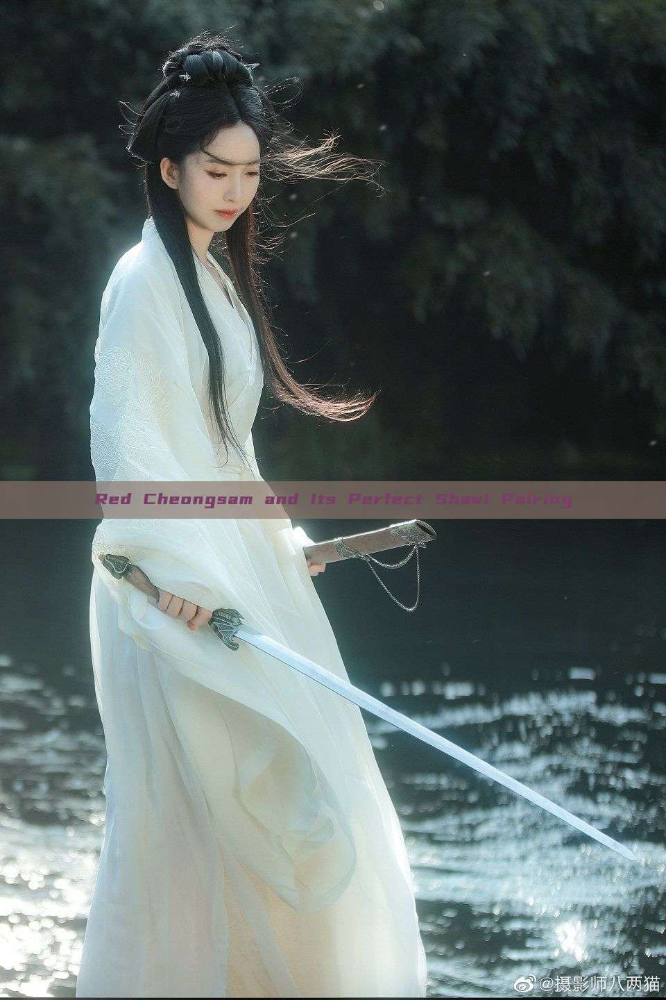 Red Cheongsam and Its Perfect Shawl Pairing