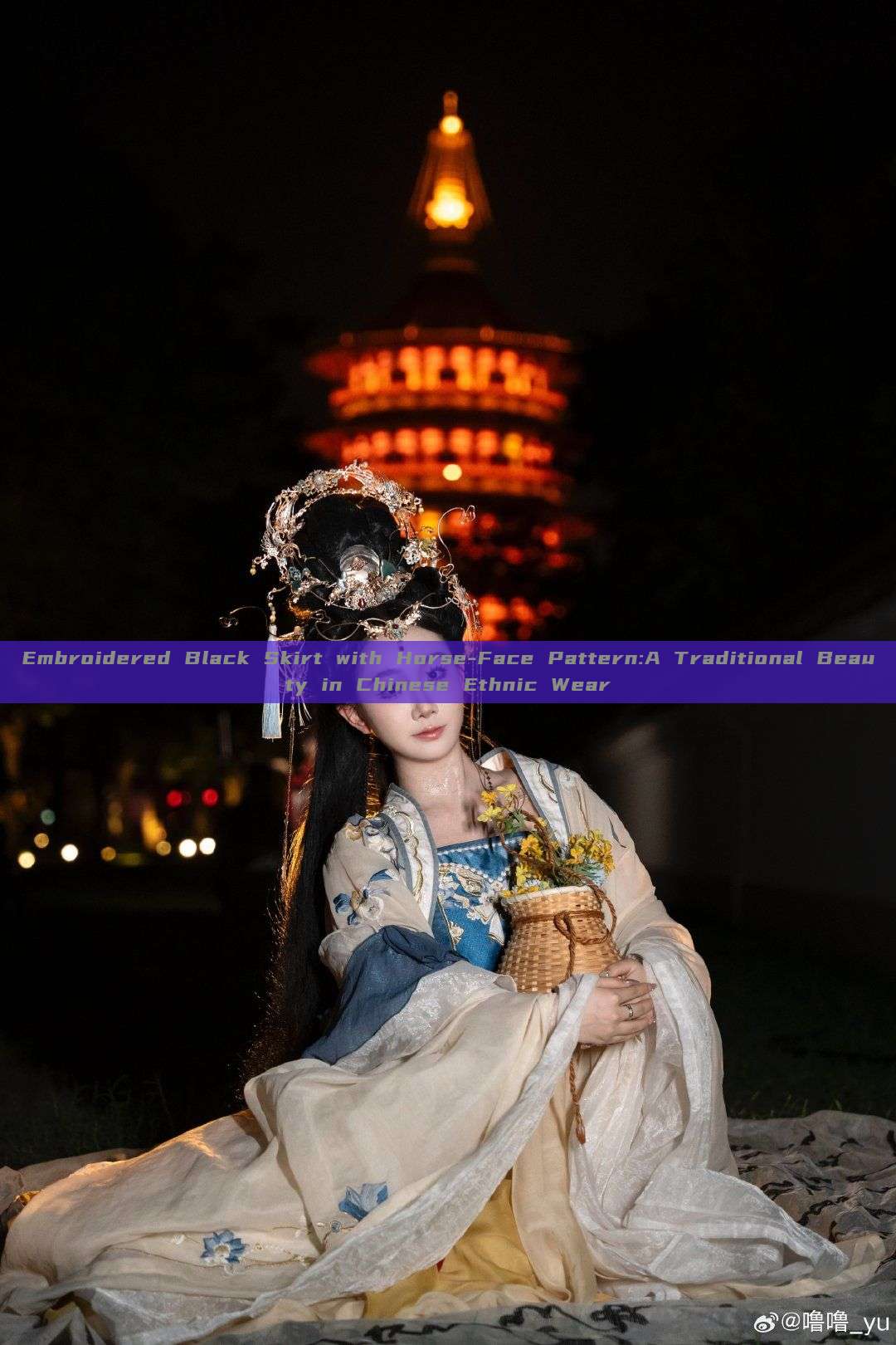 Embroidered Black Skirt with Horse-Face Pattern:A Traditional Beauty in Chinese Ethnic Wear