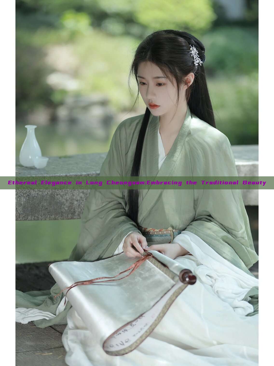 Ethereal Elegance in Long Cheongsam:Embracing the Traditional Beauty Ethereal Elegance in Long Cheongsam:Embracing the Traditional Beauty