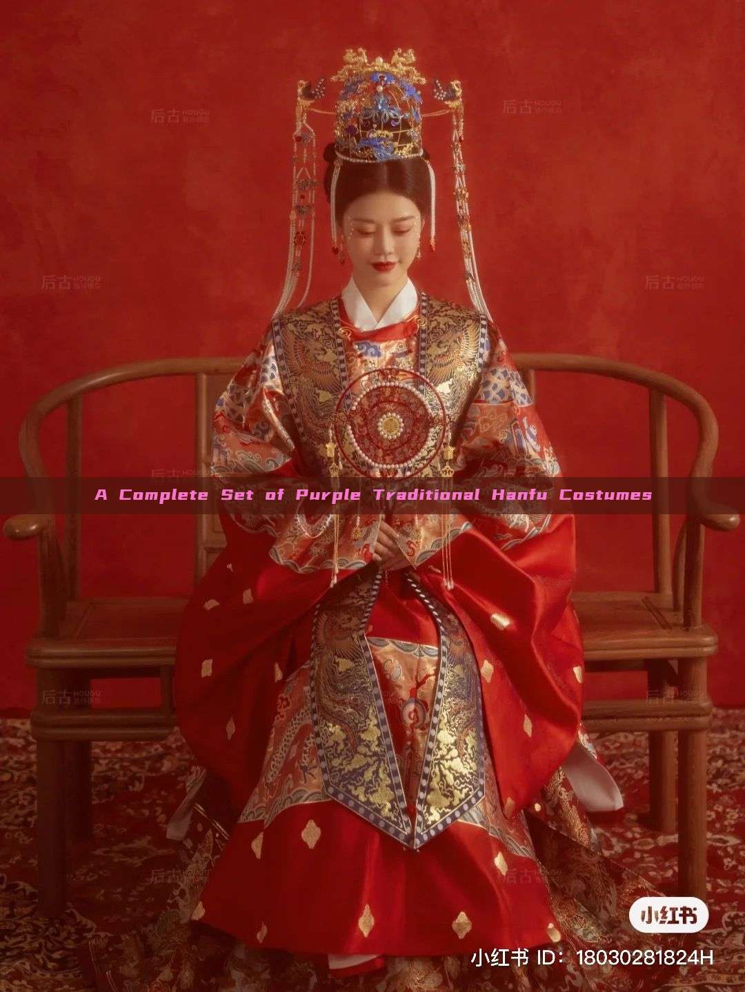 A Complete Set of Purple Traditional Hanfu Costumes