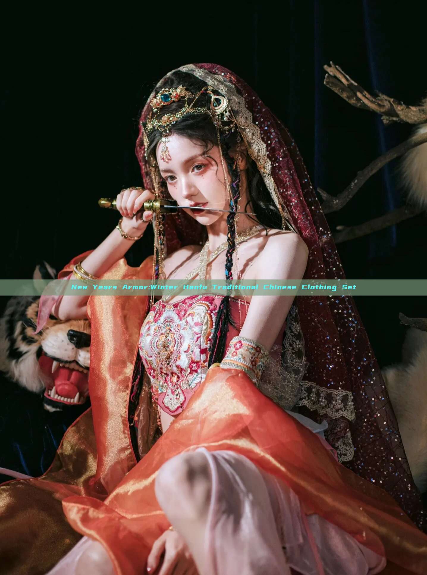 New Years Armor:Winter Hanfu Traditional Chinese Clothing Set