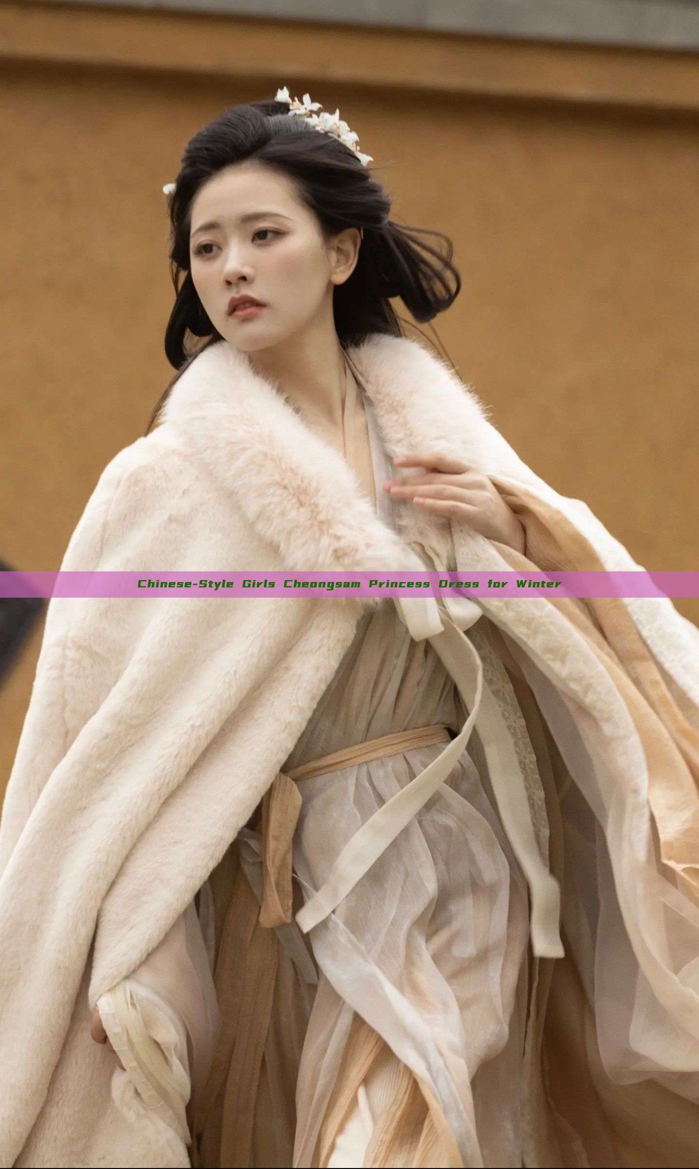 Chinese-Style Girls Cheongsam Princess Dress for Winter Chinese-Style Girls Cheongsam Princess Dress for Winter