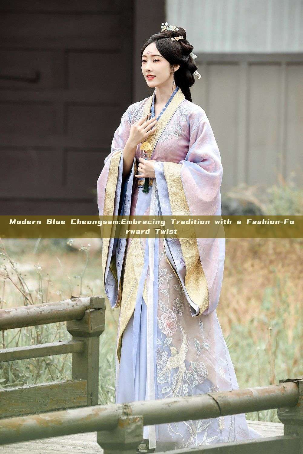 Modern Blue Cheongsam:Embracing Tradition with a Fashion-Forward Twist