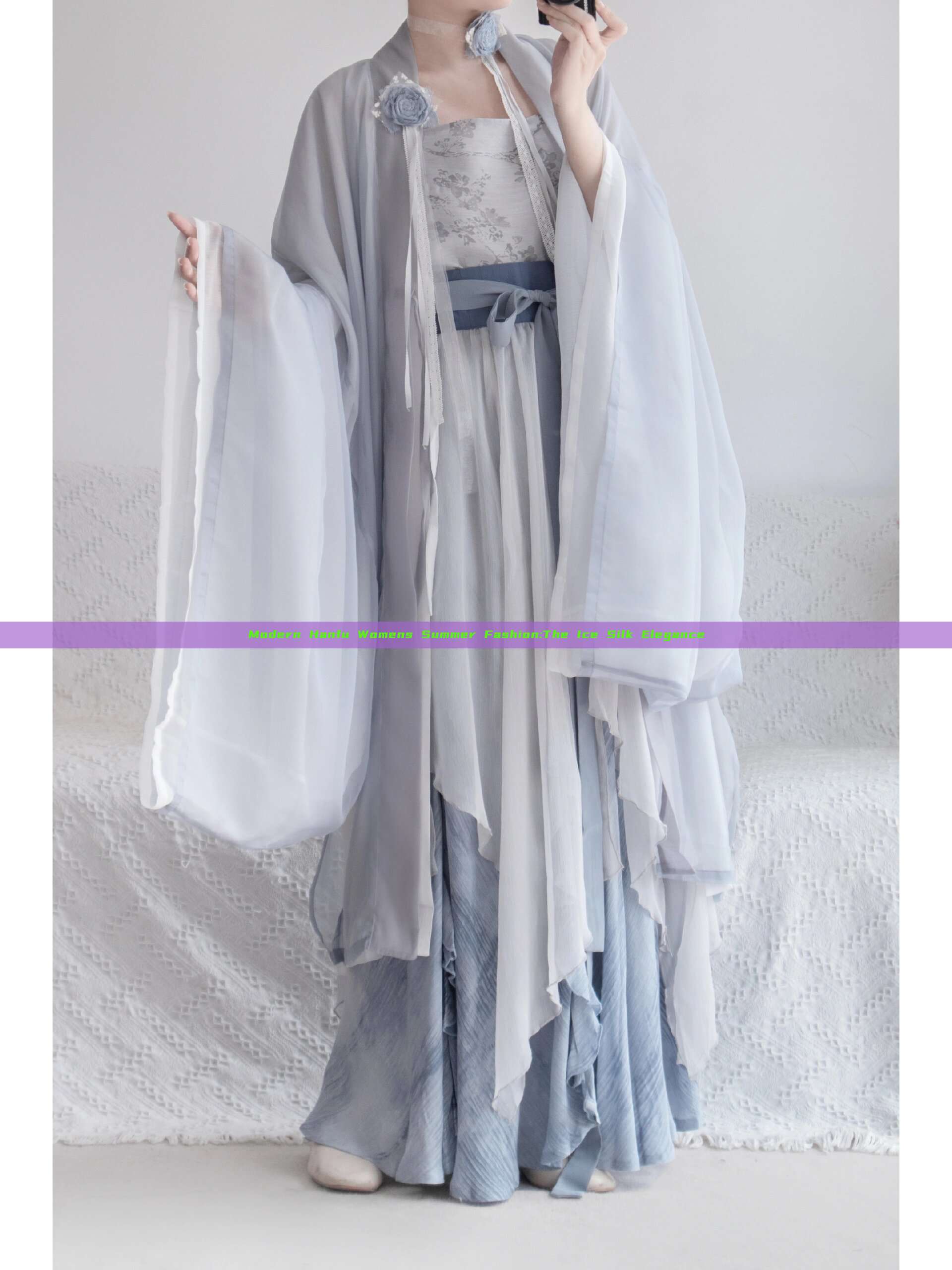 Modern Hanfu Womens Summer Fashion:The Ice Silk Elegance Modern Hanfu Womens Summer Fashion:The Ice Silk Elegance