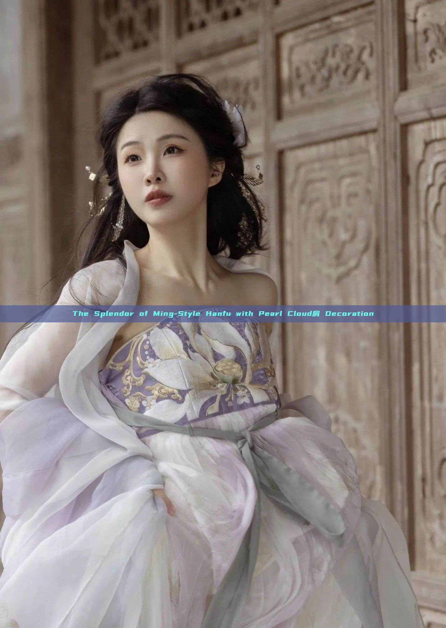 The Splendor of Ming-Style Hanfu with Pearl Cloud肩 Decoration The Splendor of Ming-Style Hanfu with Pearl Cloud肩 Decoration