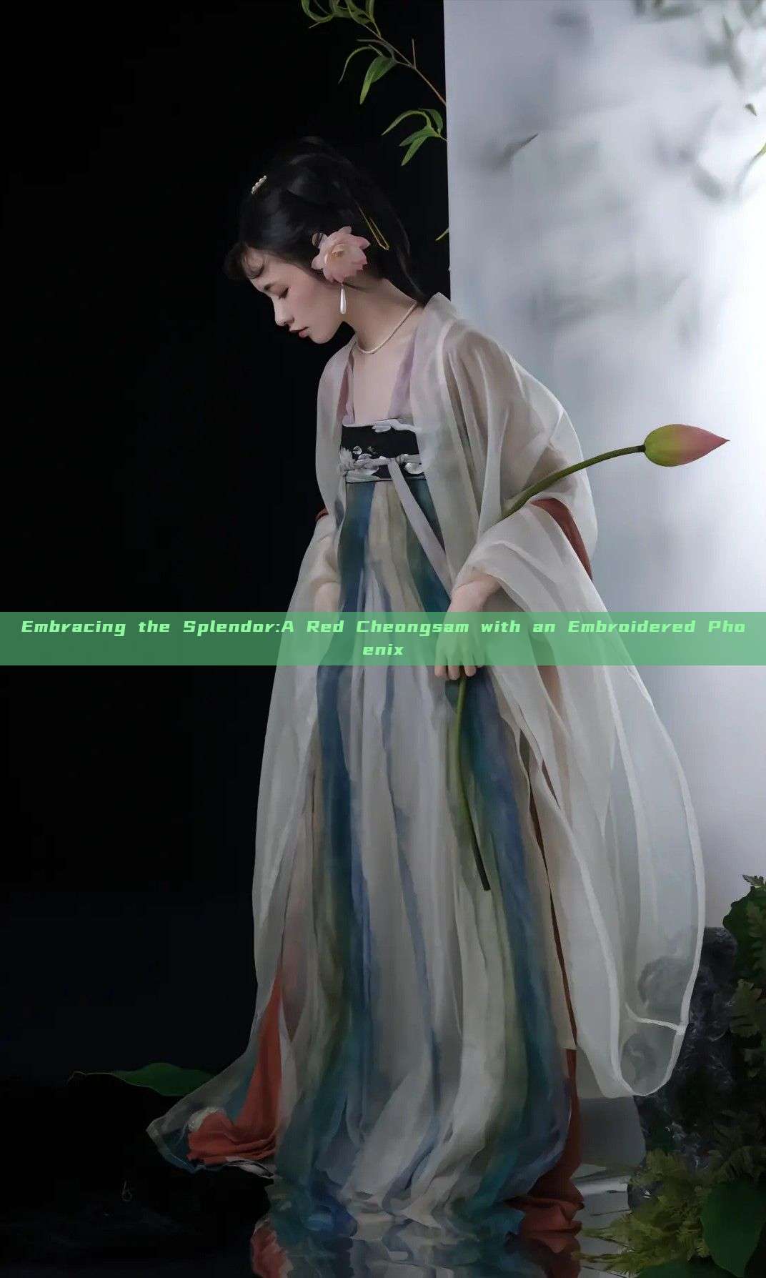 Embracing the Splendor:A Red Cheongsam with an Embroidered Phoenix Embracing the Splendor:A Red Cheongsam with an Embroidered Phoenix