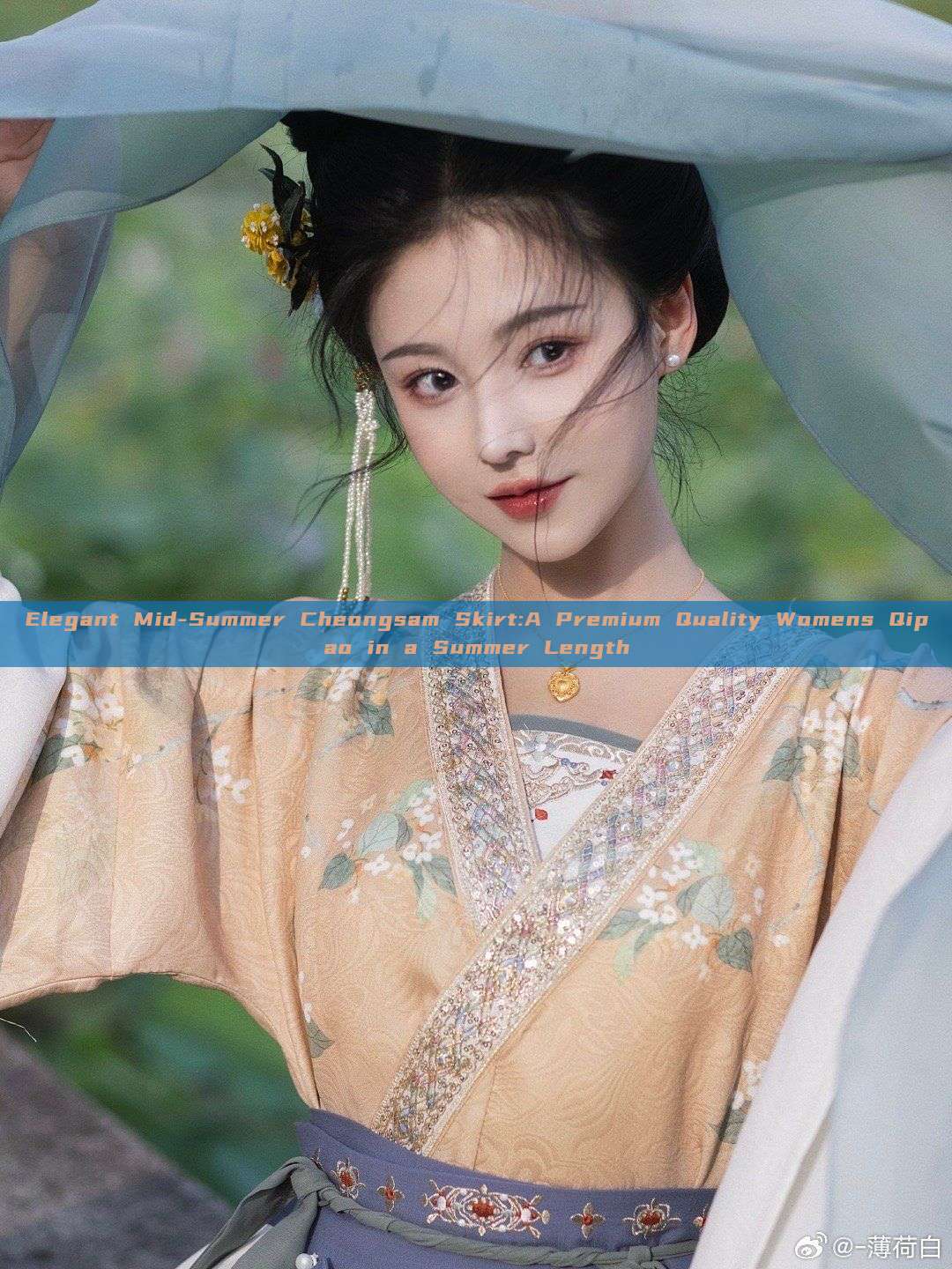 Elegant Mid-Summer Cheongsam Skirt:A Premium Quality Womens Qipao in a Summer Length Elegant Mid-Summer Cheongsam Skirt:A Premium Quality Womens Qipao in a Summer Length