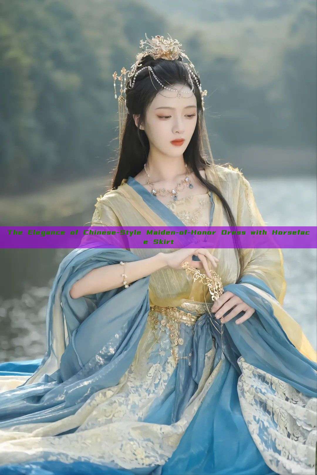 The Elegance of Chinese-Style Maiden-of-Honor Dress with Horseface Skirt The Elegance of Chinese-Style Maiden-of-Honor Dress with Horseface Skirt