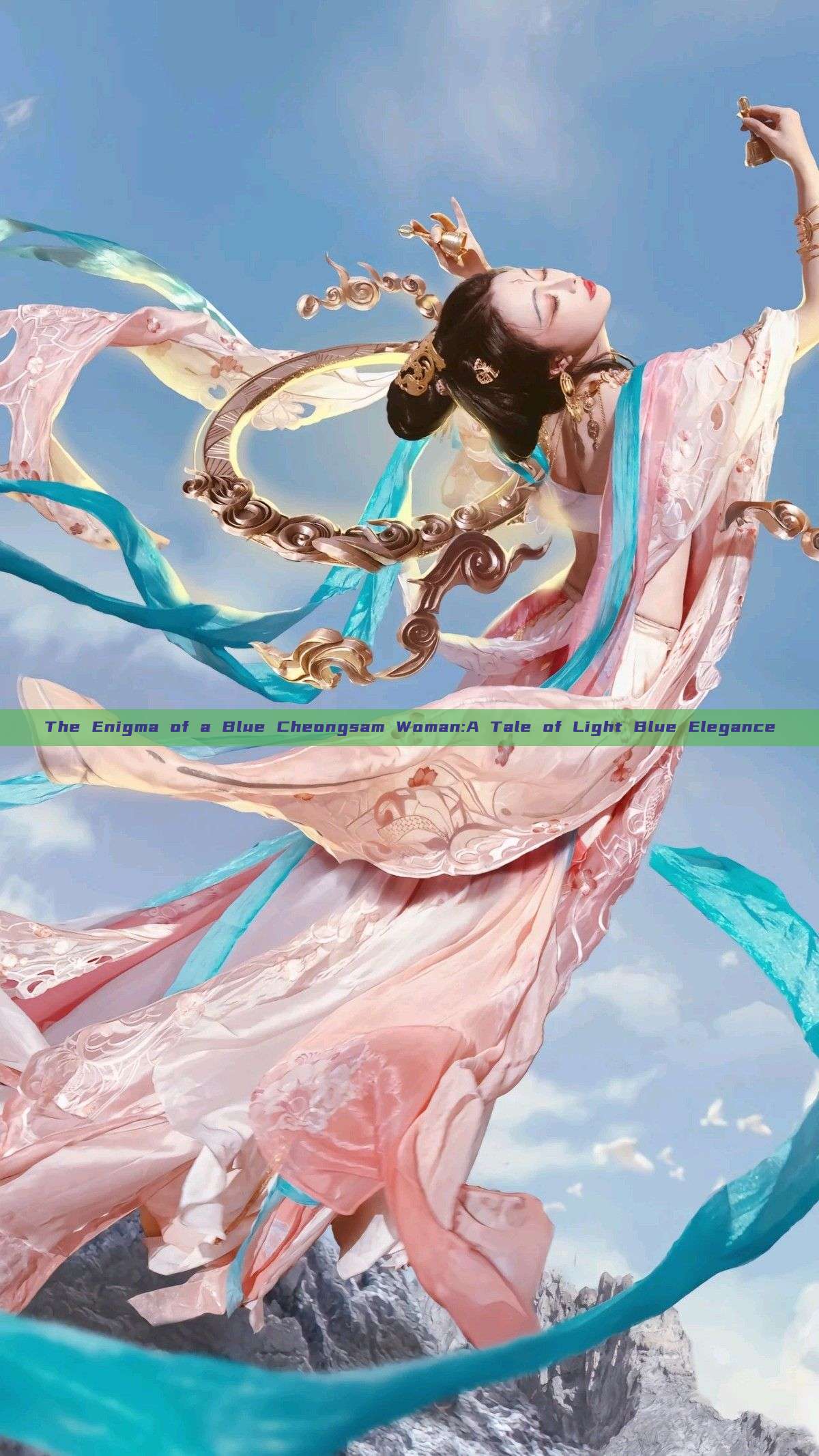 The Enigma of a Blue Cheongsam Woman:A Tale of Light Blue Elegance The Enigma of a Blue Cheongsam Woman:A Tale of Light Blue Elegance