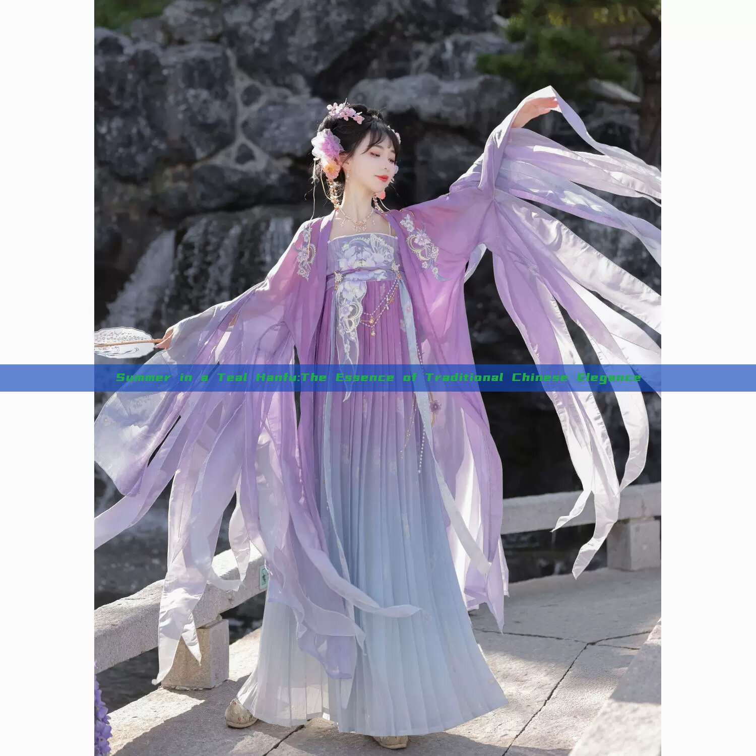 Summer in a Teal Hanfu:The Essence of Traditional Chinese Elegance Summer in a Teal Hanfu:The Essence of Traditional Chinese Elegance