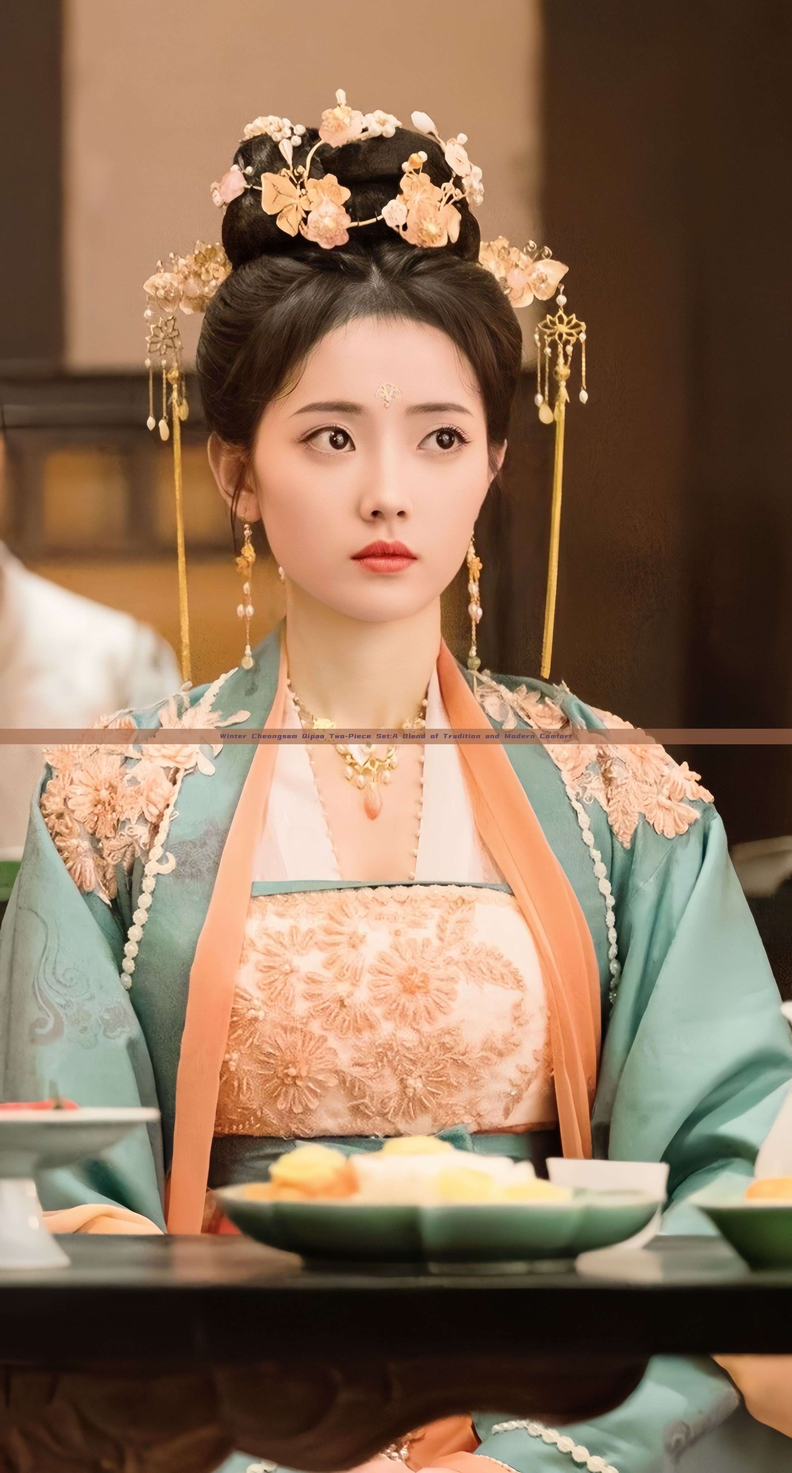 Winter Cheongsam Qipao Two-Piece Set:A Blend of Tradition and Modern Comfort Winter Cheongsam Qipao Two-Piece Set:A Blend of Tradition and Modern Comfort