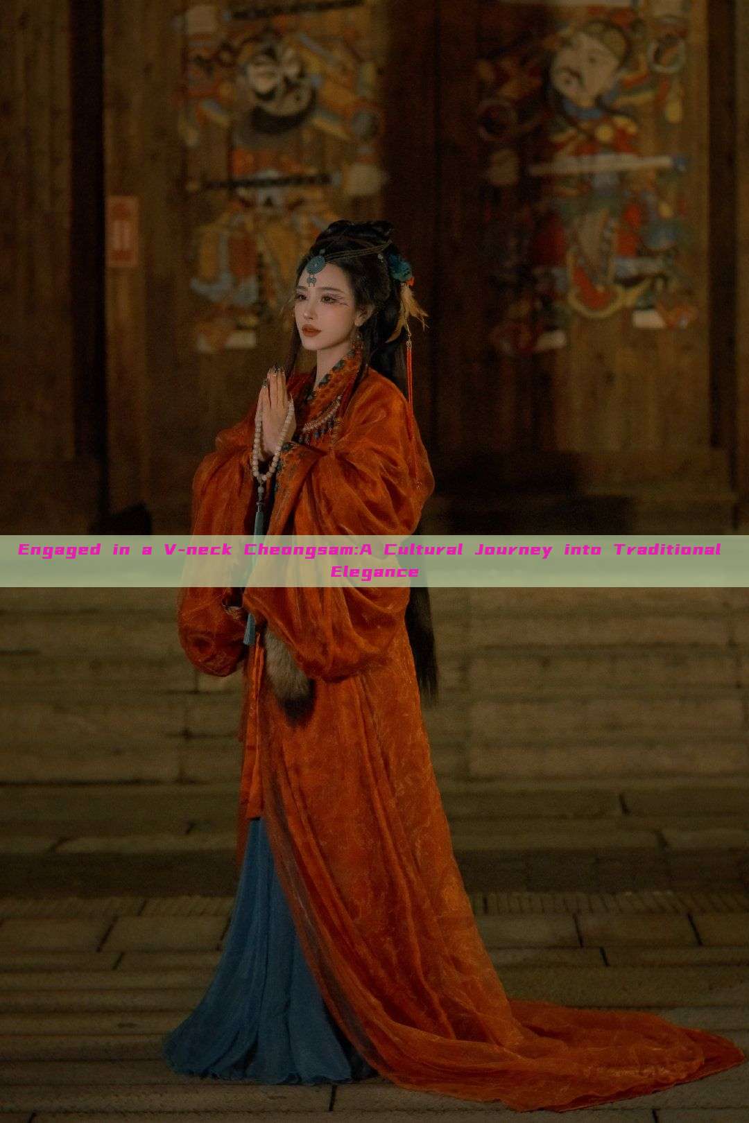 Engaged in a V-neck Cheongsam:A Cultural Journey into Traditional Elegance Engaged in a V-neck Cheongsam:A Cultural Journey into Traditional Elegance