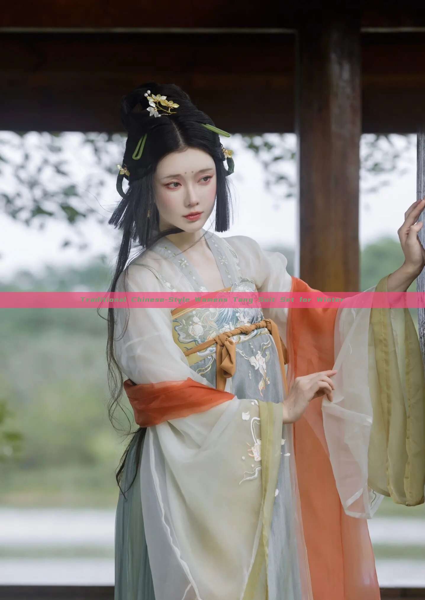 Traditional Chinese-Style Womens Tang Suit Set for Winter