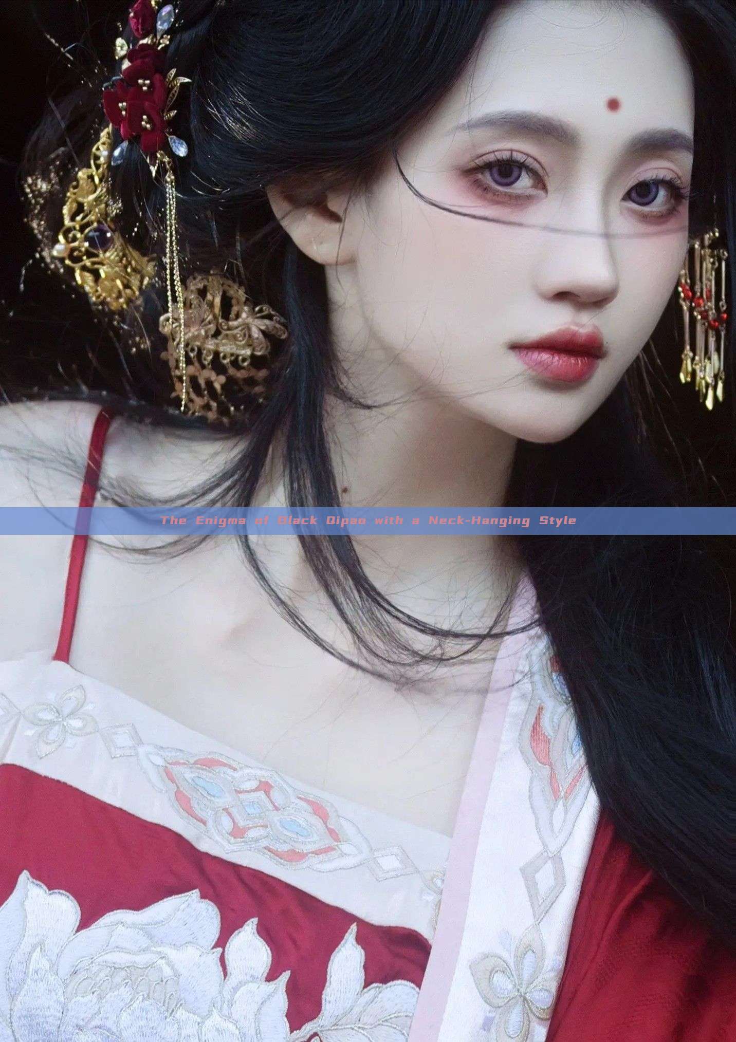 The Enigma of Black Qipao with a Neck-Hanging Style The Enigma of Black Qipao with a Neck-Hanging Style